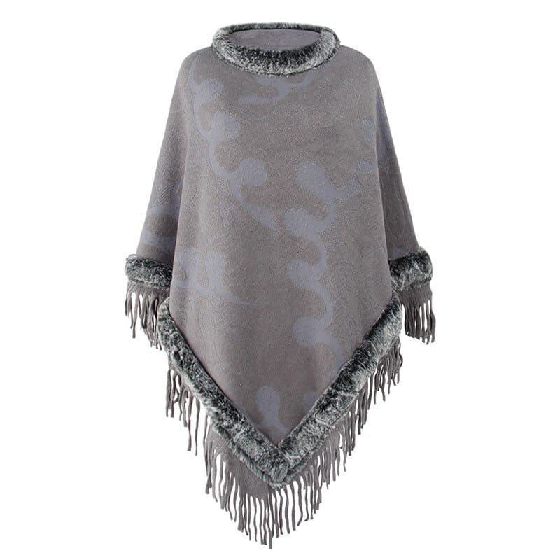 Poncho fourrure femme hotsell