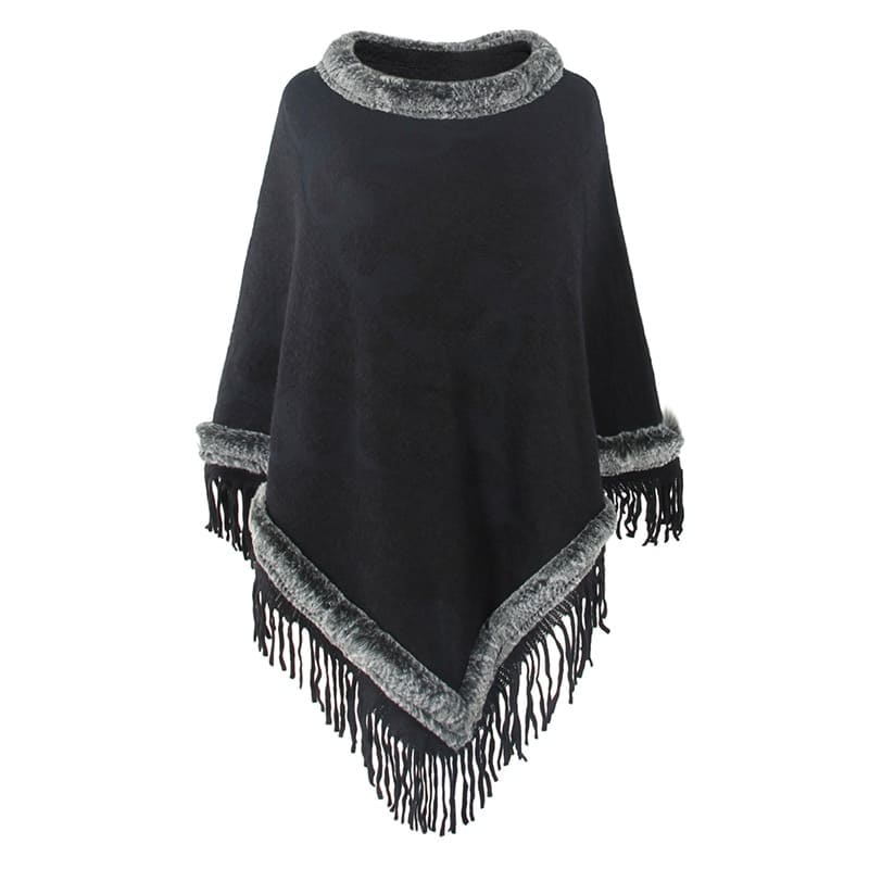 Poncho fourrure femme - poncho-boutique